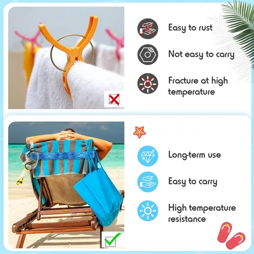 Miniatura 4 de Boao 8 Piezas Bandas de Toalla Grandes para Sillas de Playa 15.75" x 1.97" Bandas de Toalla para Sillas de Crucero Clips Elásticos a Prueba