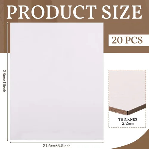 Miniatura 2 de 20 piezas de tablero para libros, tablero para encuadernación, hojas de tablero de aglomerado para diseñadores, hojas de tablero de aglomerado kraft
