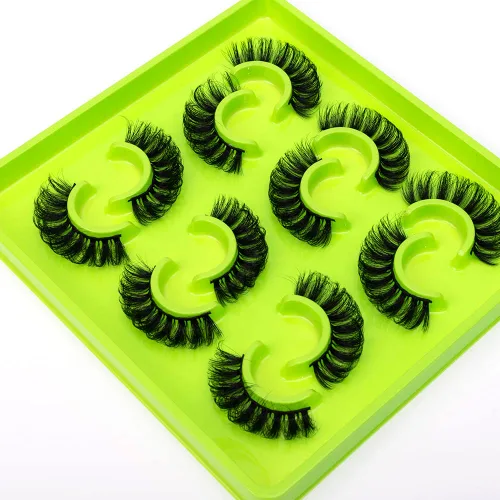Miniatura 13 de Paquete de 6 pares de pestañas postizas esponjosas de imitación natural de visón sintético 3D (3DQG-125)