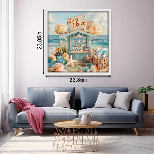 Miniatura 5 de Rompecabezas de conchas marinas para adultos de 1000 piezas, rompecabezas de arte de estrellas de mar de playa, rompecabezas desafiante del océano