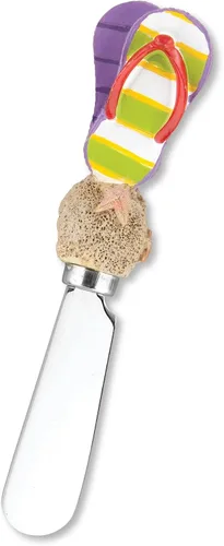 Miniatura 4 de UP UPware - Sandalias de playa para esparcidores de queso, asas de resina pintadas a mano con cuchillas de acero inoxidable para untar queso crema