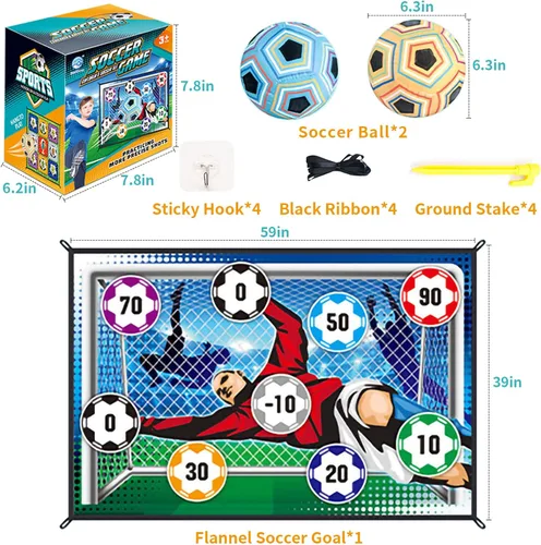 Miniatura 2 de Juego de alfombrillas de juego de pelota de fútbol, pelota de fútbol pegajosa para interiores, juego de fiesta de lanzamiento, juguetes deportivos