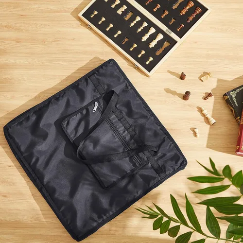 Miniatura 6 de Bolsa de ajedrez estándar de pulgadas con un solo bolsillo con cremallera para almacenar tu equipo, un regalo ideal (20 x 20 pulgadas)