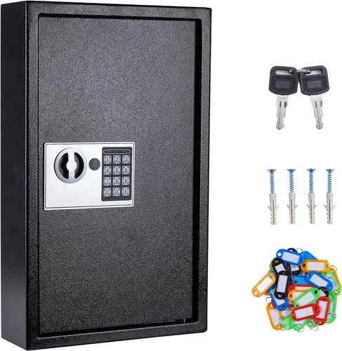 Miniatura 7 de UMEKEN Caja de llaves de montaje en pared con 40 posiciones, caja de seguridad digital para armario de automóvil con código, caja de seguridad