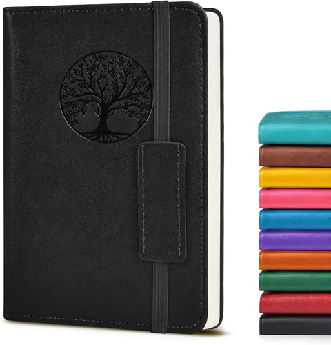 Miniatura 21 de Biuwory Cuaderno diario con líneas para mujeres y hombres, 256 páginas, tamaño A5, de cuero de tapa dura para escribir, viajes, negocios, trabajo