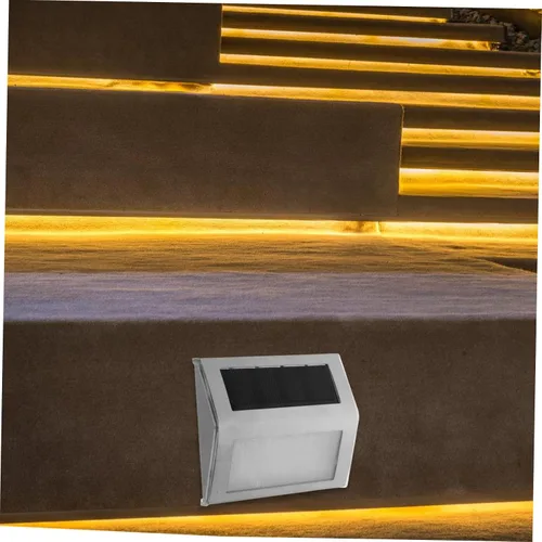 Miniatura 7 de DOITOOL Lar Step Lights para exteriores Paquete de 4 luces solares de acero inoxidable para escaleras, luces de escalón, lámpara de pared solar