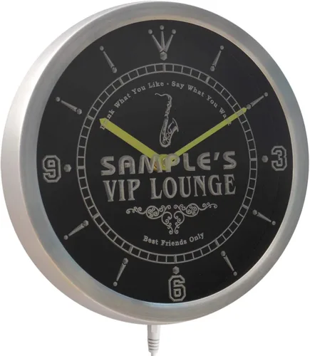 Miniatura 2 de AdvPro ncqi-tm - Reloj de pared LED personalizado con letrero de neón personalizado para el mejor amigo