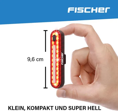 Miniatura 5 de Fischer LED Akku Stableuchte, Rücklicht, Fahrradbeleuchtung, Fahrrad-Rückleuchte, barra auxiliar, Schutzart IPX4, negro