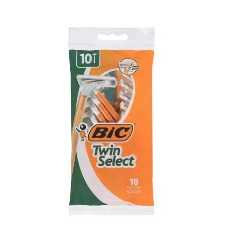 Miniatura 4 de BIC Maquinillas de afeitar desechables Twin Select; 2 cuchillas para un afeitado suave y cómodo; piel sensible; mango verde; juego de 10 piezas
