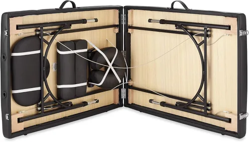 Miniatura 3 de Saloniture Mesa de masaje profesional portátil y ligera con patas de aluminio, incluye reposacabezas, soporte facial, reposabrazos y funda