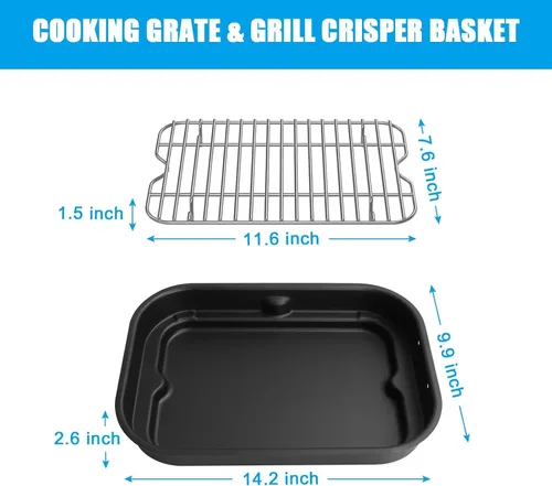 Miniatura 2 de Outspark Rejilla asada y olla de cocina para Ninja Foodi FG551/DG551 Smart XL Accesorios para parrilla de interior, estante para freidora de aire
