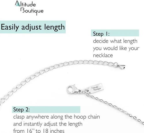 Miniatura 5 de Altitude Boutique Collar de montaña nevada para mujeres amantes de la naturaleza, esquiadores, excursionistas campistas (oro, plata, oro rosa)