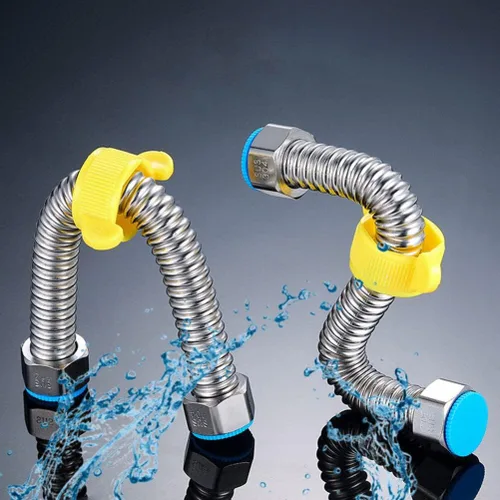 Miniatura 2 de DOITOOL Manguera de calentador de agua corrugado de acero inoxidable de 1/2 pulgada, línea de suministro de agua flexible, resistente a la corrosión
