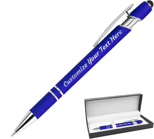 Miniatura 20 de 12 bolígrafos personalizados a granel, bolígrafos personalizados con grabado personalizado con nombre o texto, regalo ideal de aniversario
