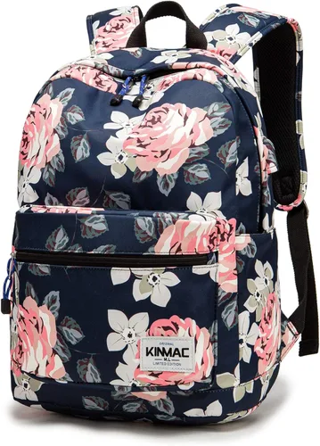 Miniatura 17 de Kinmac Mochila resistente al agua para laptop con puerto de carga USB para laptop de hasta 15.6 pulgadas (bordado)