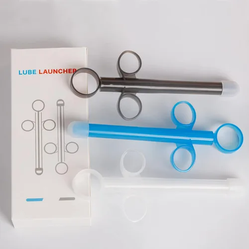 Miniatura 6 de Jeringa aplicadora de lubricante con escalas precisas de 0.3 fl oz, disparador de lubricante anal de 6.5 pulgadas con tapa de silicona a prueba