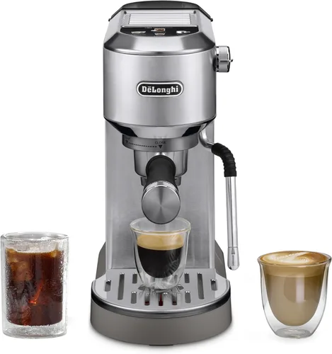 Miniatura 12 de De'Longhi Dedica Duo - Máquina de Espresso Compacta - Cafetera de Preparación en Frío con Varilla Espumadora de Leche - para Espresso, Café Caliente
