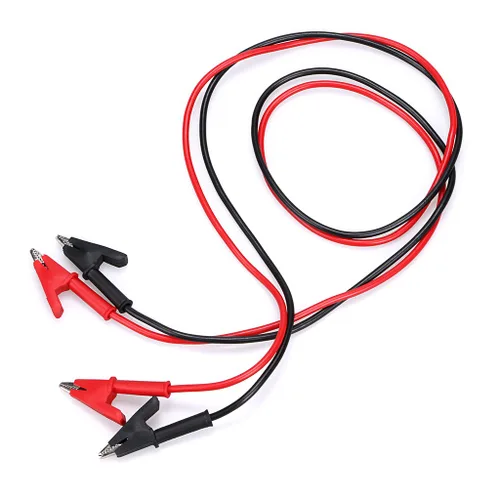Miniatura 3 de Sumnacon Clips de cocodrilo de doble extremo, cable de cable de prueba de 15 A con clips aisladores, 2 cables flexibles de prueba de 3.3 pies