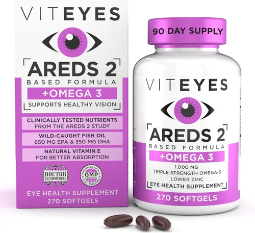Miniatura 9 de Viteyes AREDS 2 + Omega-3 - Cápsulas blandas de fórmula de salud macular, triple fuerza omega-3 (650 mg de EPA, 350 mg de DHA), vitamina de salud