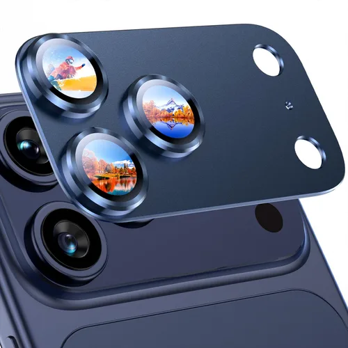 Miniatura 44 de Uyiton Compatible con iPhone 17 Pro Protector de Lente de Cámara - [No Fácil de Romper][Fuerte Adsorción][Compatible con Fundas] Cubierta de Titanio