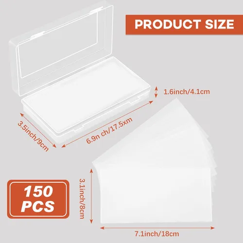 Miniatura 2 de Shappy 151 fundas transparentes para dinero con estuche de almacenamiento de plástico, soportes de dinero de papel, fundas para billetes de dólar
