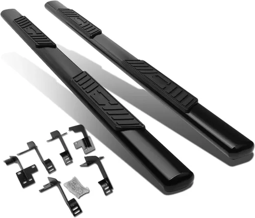 Auto Dynasty Estribos de barra Nerf de 5 pulgadas de tubo ovalado compatibles con Ram 1500 Crew Cab 19-20, acero inoxidable, recubrimiento en polvo