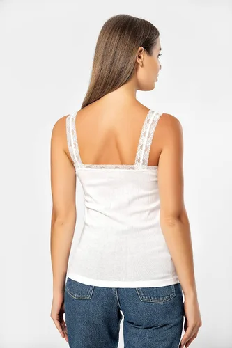 Miniatura 58 de VAVONNE Camiseta sin mangas tipo camisola para mujer, toda de algodón, aireada, suave y cómoda