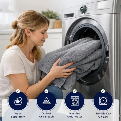 Miniatura 7 de DAN RIVER Paquete de 2 toallas de baño extra grandes de 35 x 70 pulgadas, toallas de baño grandes para adultos, juego de toallas de gran tamaño Gris