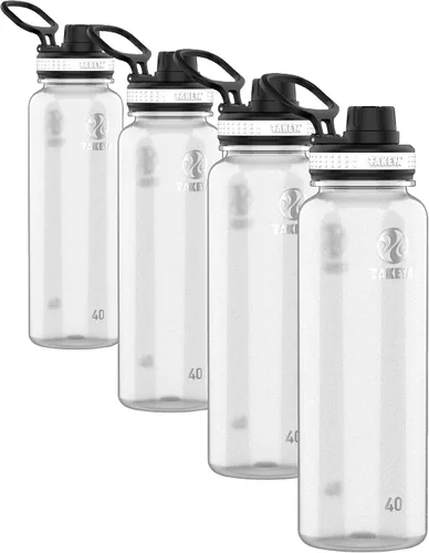 Miniatura 26 de Takeya Tritan - Botella de Agua Deportiva con Tapa de Boquilla - Sin BPA y Apta para Lavavajillas - Botella Reutilizable con Asa en la Tapa - Rosa