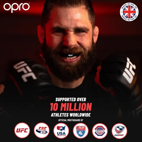 Miniatura 2 de OPRO Protector bucal instantáneo de ajuste personalizado, comodidad a nivel de dentista, protección y ajuste - Protector bucal moldeable para fútbol