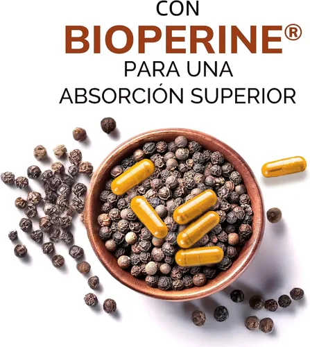 Miniatura 8 de aSquared Nutrition Curcumina de cúrcuma de 1600 mg con extracto de pimienta negra BioPerine - 180 cápsulas con 95% curcuminoides, suplementos