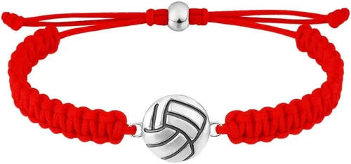 Miniatura 10 de Pulsera con dijes de voleibol Sportybella - Pulseras ajustables con dije de voleibol. Regalos ideales y recuerdos para jugadores de voleibol. Azul