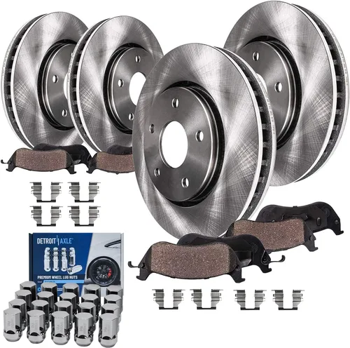 Miniatura 20 de Detroit Axle - Kit de frenos para Ford Crown Victoria Mercury Grand Marquis Marauder 2003-2011, rotores de freno y pastillas de freno de cerámica