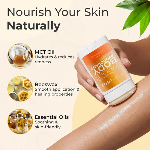 Miniatura 3 de El desodorante de cuerpo completo cuenta con ingredientes de origen natural, desodorante sin aluminio, adecuado tanto para hombres como