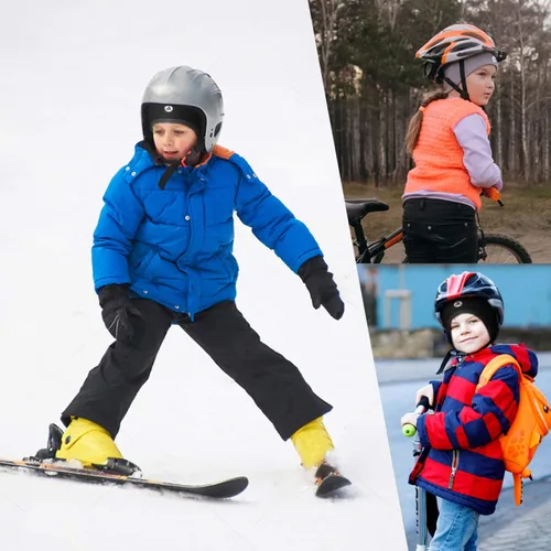 Miniatura 7 de EMPIRELION Casco térmico para niños, diseño de calavera, ligero, para deportes juveniles, para correr, para niños, niñas y niños