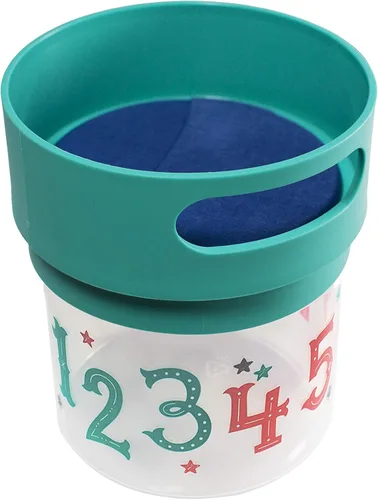 Miniatura 2 de Munchie Mug Taza de aperitivos a prueba de derrames para niños pequeños, tapa de tela suave, contenedor de aperitivos antiderrames, fabricado