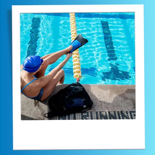 Miniatura 9 de Sporti Aletas de natación cortas para adultos y niños para natación en piscina, aletas flotantes para natación y snorkel, aletas de natación