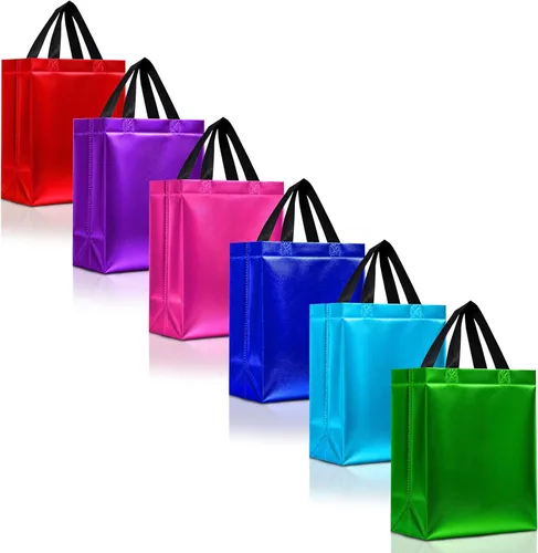 Miniatura 20 de Nush Nush Bolsas de regalo de color azul aguamarina de gran tamaño – Juego de 30 bolsas de regalo azul claro brillante con asas a granel – Bolsa