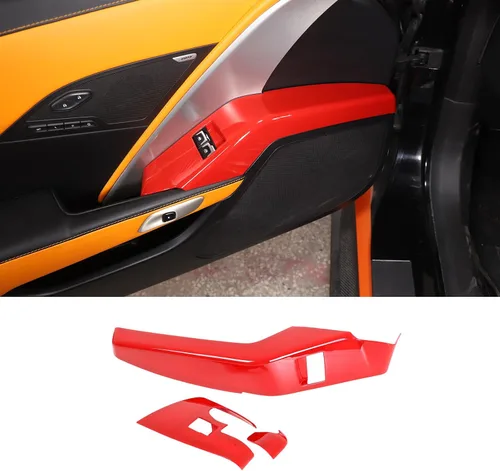 Miniatura 7 de Cubierta del panel de control de la ventana de la puerta del automóvil para Chevrolet Corvette C7 para el interior del automóvil (2 piezas)