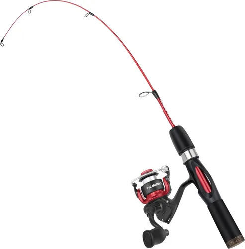 Miniatura 10 de PLUSINNO Combo ultraligero de caña de pescar en hielo y carrete, 25"/26"/27"/28", equipo de pesca en hielo sensible para lucioperca perca Panfish
