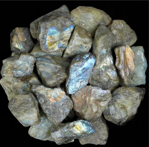 Miniatura 28 de Crocon Piedras ásperas de ágata rosa de 1 libra y cristales a granel, piedras preciosas crudas para pulir, cabina, pulido, minería, equilibrio