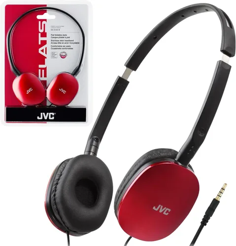 Miniatura 11 de JVC Auriculares planos con cable – Diseño plegable plano – Controlador de 1.181 in para un sonido potente – Almohadillas suaves para mayor comodidad
