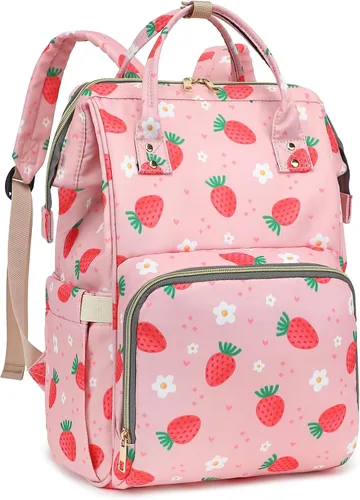 Miniatura 12 de Mochila para pañales de bebé con diseño de mariposa para niñas y niños, impermeable, grande, para mamá
