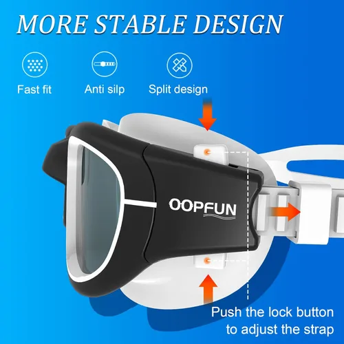 Miniatura 5 de Swimming Goggles Adult Swim Goggles for Men Women Anti Fog Anti UV No Leakage Clear Vision Negro W
