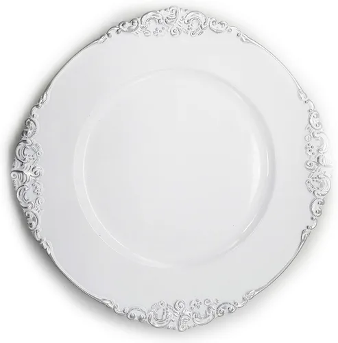 Miniatura 35 de allgala Paquete de 6 platos base redondos de gran calidad de 13 pulgadas - Plata cepillada - HD80322