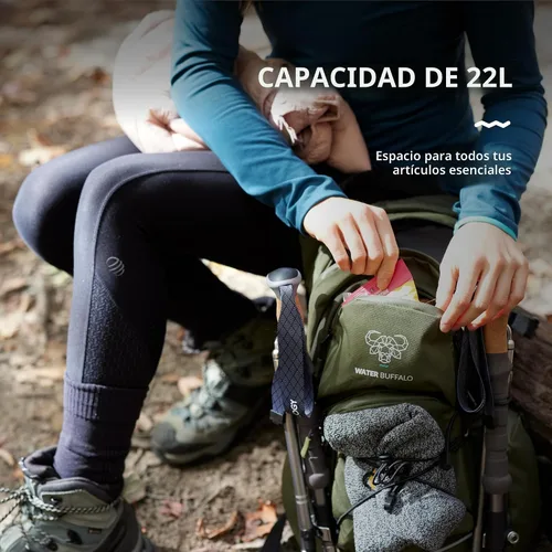 Miniatura 3 de Mochila de Hidratación Water Buffalo - Mochila de Senderismo Sherpa 22L con Vejiga de Agua - Mochila de Agua para Senderismo con Cremalleras