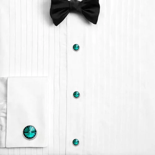 Miniatura 41 de HAWSON Gemelos para hombre con juego de tachuelas de camisa de 4/6 piezas, caja de regalo, joyería para hombre o accesorios para boda, fiesta