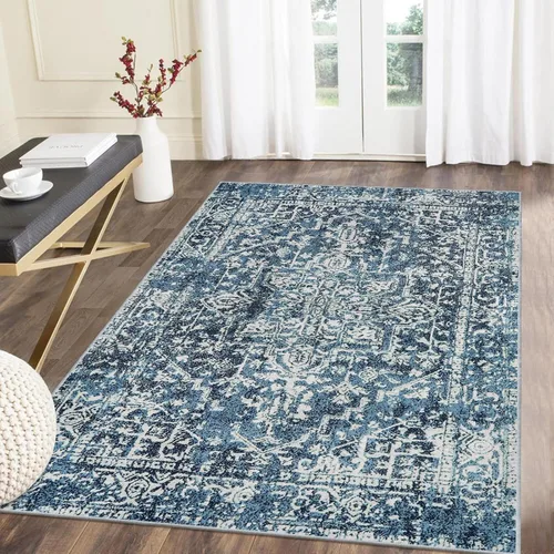 Miniatura 7 de Morebes Alfombra bohemia de 4 x 6 pies para sala de estar, lavable y resistente a las manchas, alfombra antideslizante para dormitorio, alfombra