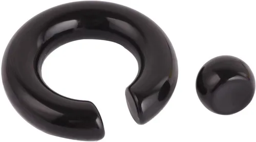 Miniatura 2 de 2 aretes de túnel colgantes, aretes colgantes con bola de acrílico