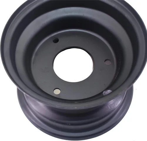Miniatura 6 de Llanta de rueda de 6 pulgadas con 3 agujeros que se adapta a la mayoría de Go Kart, ATV, cortacésped 145/70-6 de 110-125 cc (negro)